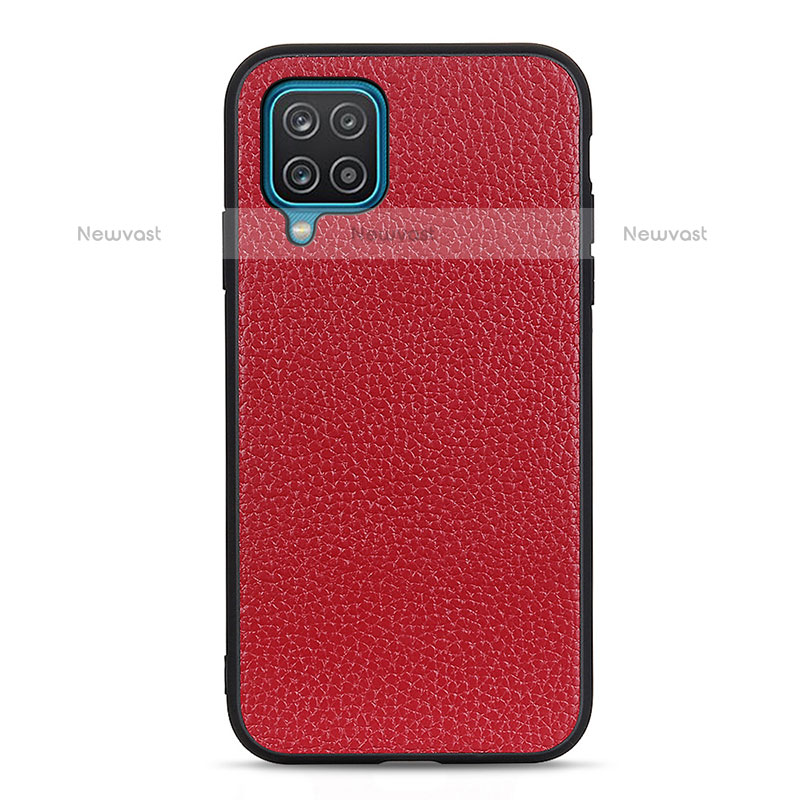 Soft Luxury Leather Snap On Case Cover B02H for Samsung Galaxy A12