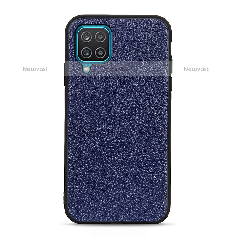 Soft Luxury Leather Snap On Case Cover B02H for Samsung Galaxy A12