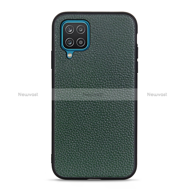 Soft Luxury Leather Snap On Case Cover B02H for Samsung Galaxy A12 Nacho