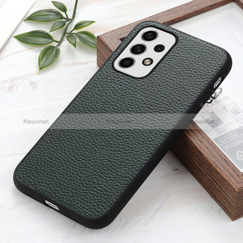 Soft Luxury Leather Snap On Case Cover B02H for Samsung Galaxy A23 4G