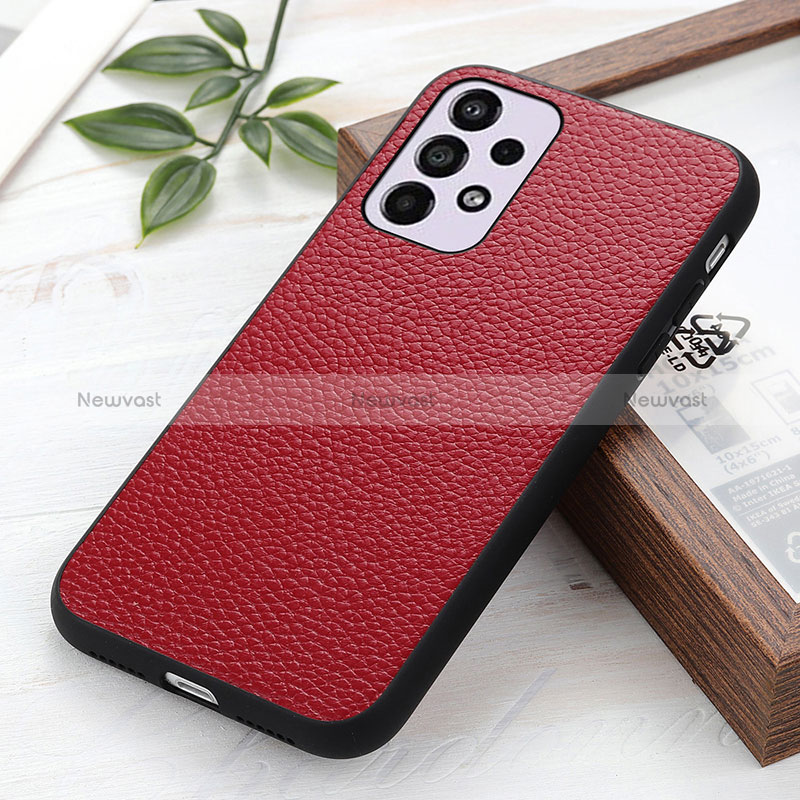 Soft Luxury Leather Snap On Case Cover B02H for Samsung Galaxy A33 5G
