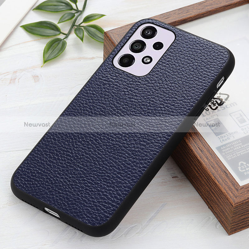 Soft Luxury Leather Snap On Case Cover B02H for Samsung Galaxy A33 5G