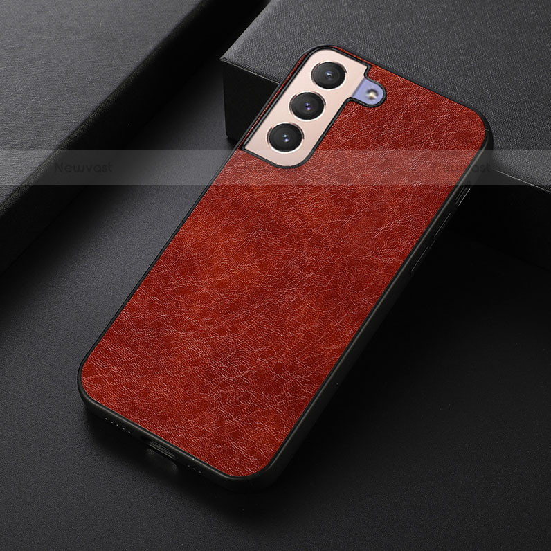 Soft Luxury Leather Snap On Case Cover B02H for Samsung Galaxy S21 Plus 5G