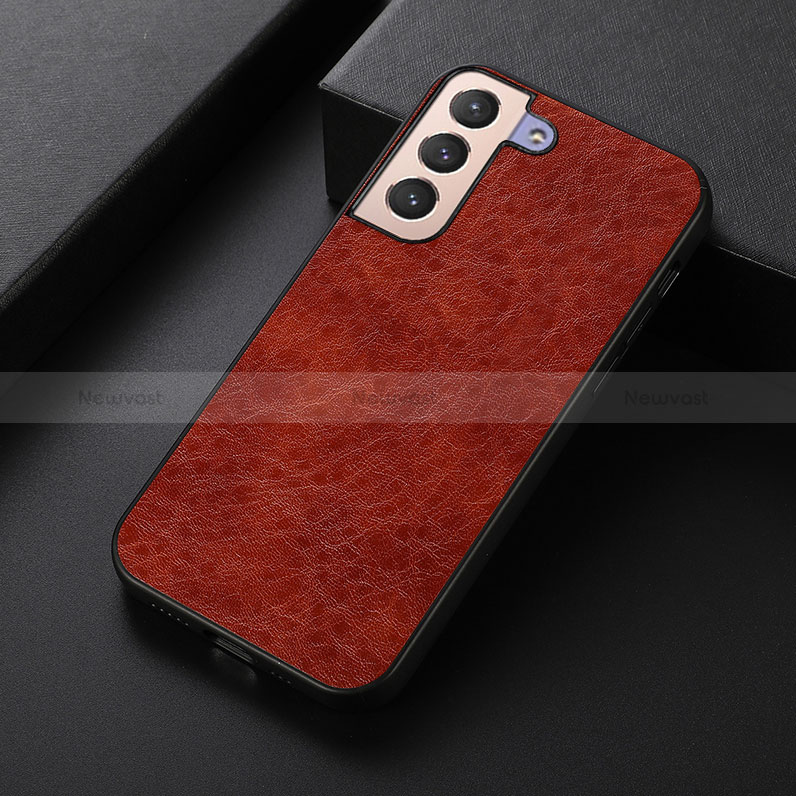 Soft Luxury Leather Snap On Case Cover B02H for Samsung Galaxy S22 Plus 5G