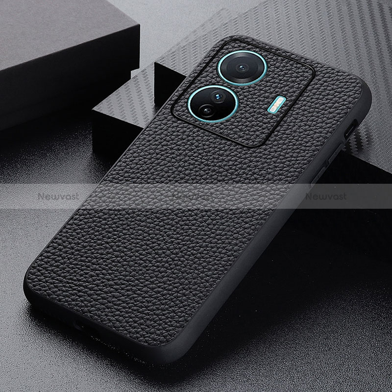 Soft Luxury Leather Snap On Case Cover B02H for Vivo iQOO Z6 Pro 5G