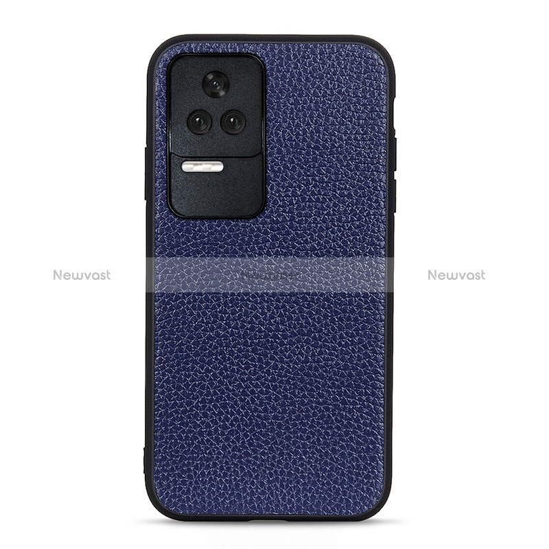 Soft Luxury Leather Snap On Case Cover B02H for Xiaomi Poco F4 5G