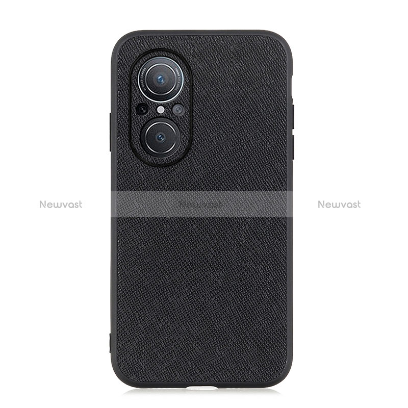 Soft Luxury Leather Snap On Case Cover B03H for Huawei Honor 50 SE 5G Black