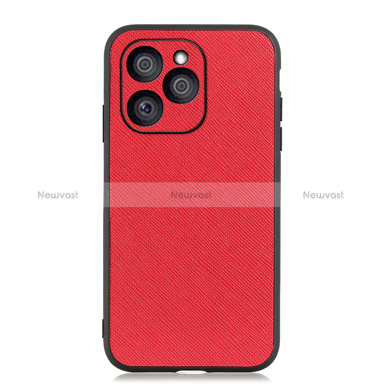 Soft Luxury Leather Snap On Case Cover B03H for Huawei Honor 60 SE 5G Red