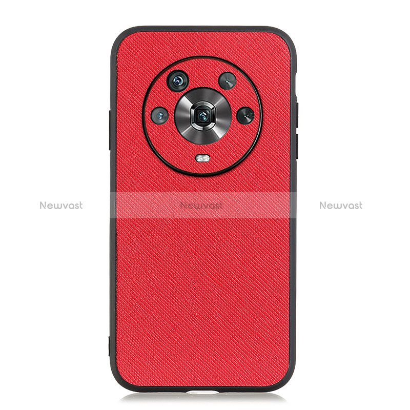 Soft Luxury Leather Snap On Case Cover B03H for Huawei Honor Magic4 5G Red