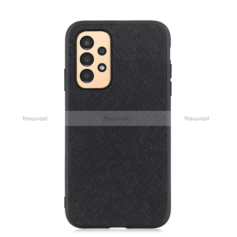 Soft Luxury Leather Snap On Case Cover B03H for Samsung Galaxy A13 4G Black