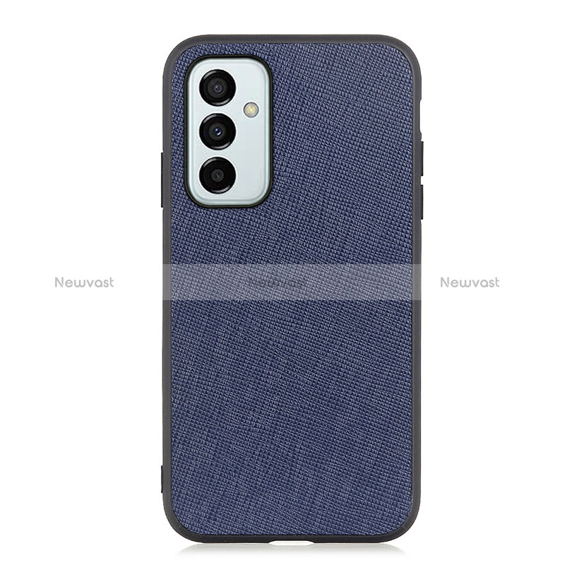 Soft Luxury Leather Snap On Case Cover B03H for Samsung Galaxy M23 5G Blue