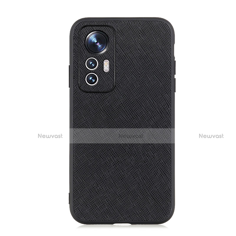 Soft Luxury Leather Snap On Case Cover B03H for Xiaomi Mi 12 5G Black