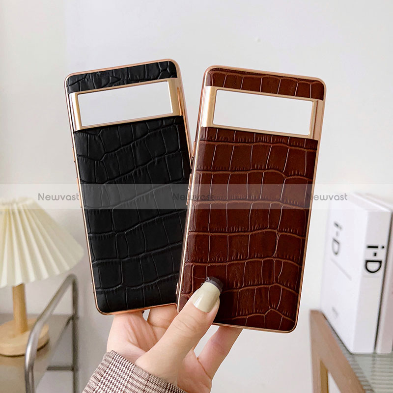 Soft Luxury Leather Snap On Case Cover B04H for Google Pixel 6 5G