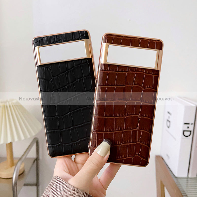 Soft Luxury Leather Snap On Case Cover B04H for Google Pixel 6a 5G
