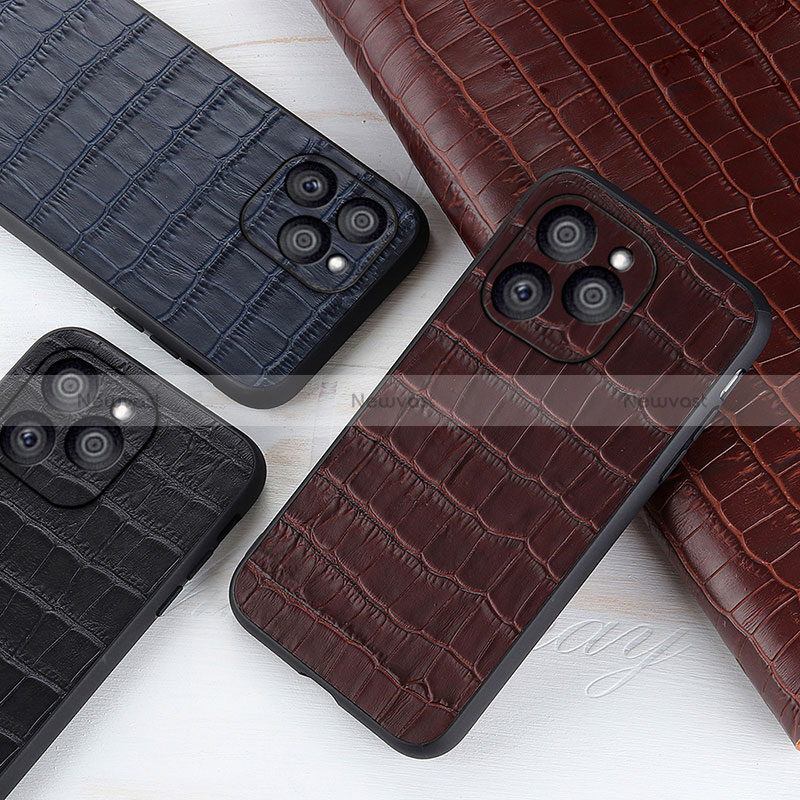 Soft Luxury Leather Snap On Case Cover B04H for Huawei Honor 60 SE 5G