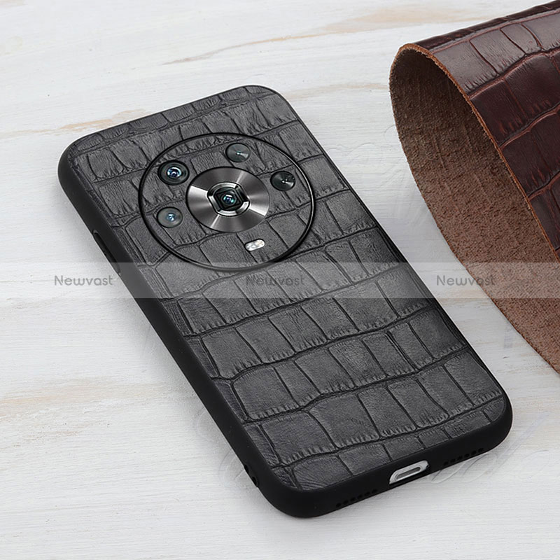 Soft Luxury Leather Snap On Case Cover B04H for Huawei Honor Magic4 5G