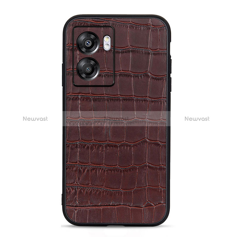 Soft Luxury Leather Snap On Case Cover B04H for Oppo A77 5G
