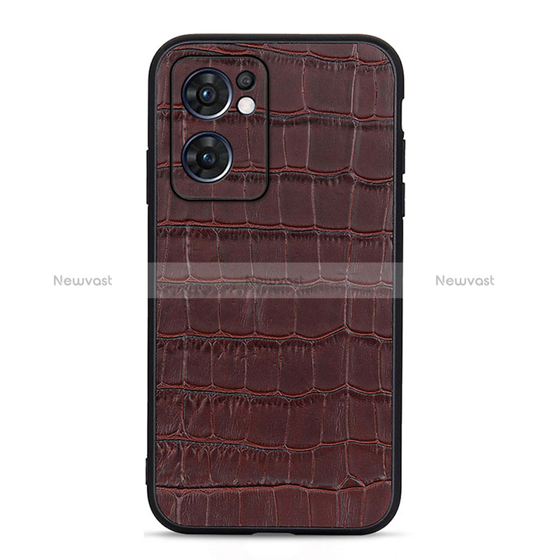 Soft Luxury Leather Snap On Case Cover B04H for Oppo Find X5 Lite 5G