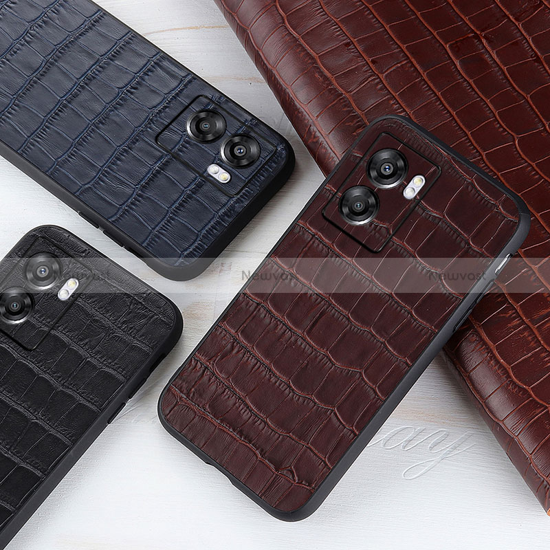 Soft Luxury Leather Snap On Case Cover B04H for Oppo K10 5G India