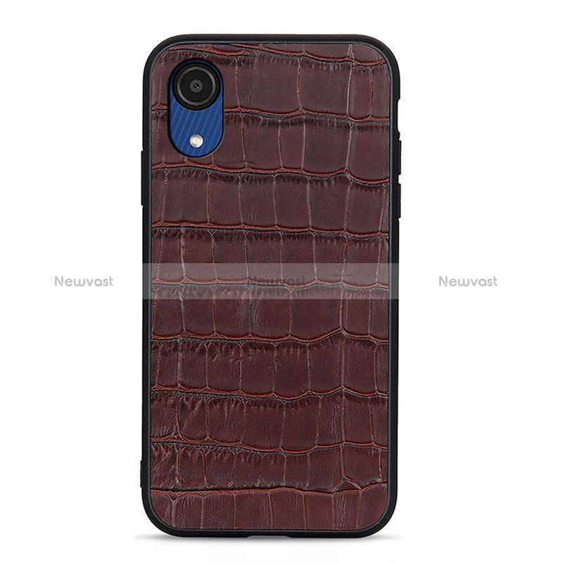 Soft Luxury Leather Snap On Case Cover B04H for Samsung Galaxy A03 Core