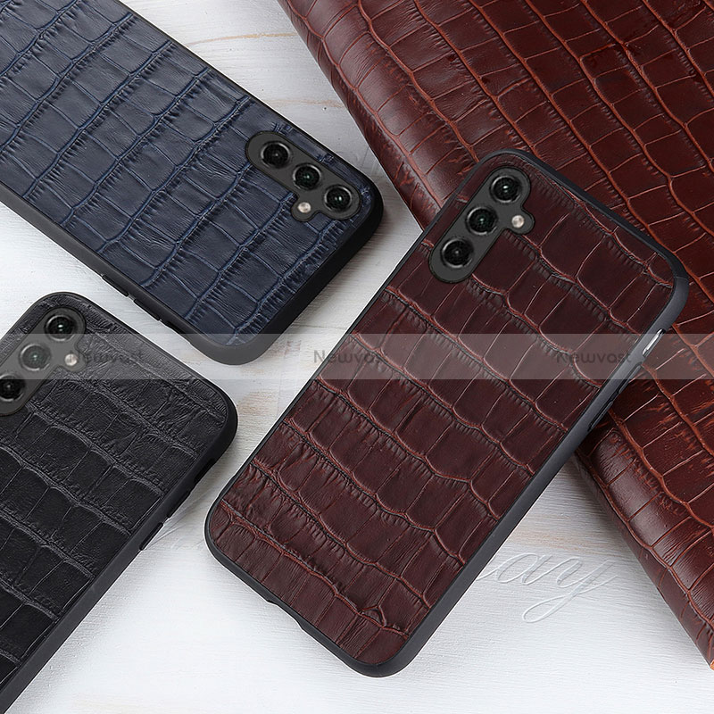 Soft Luxury Leather Snap On Case Cover B04H for Samsung Galaxy A14 4G