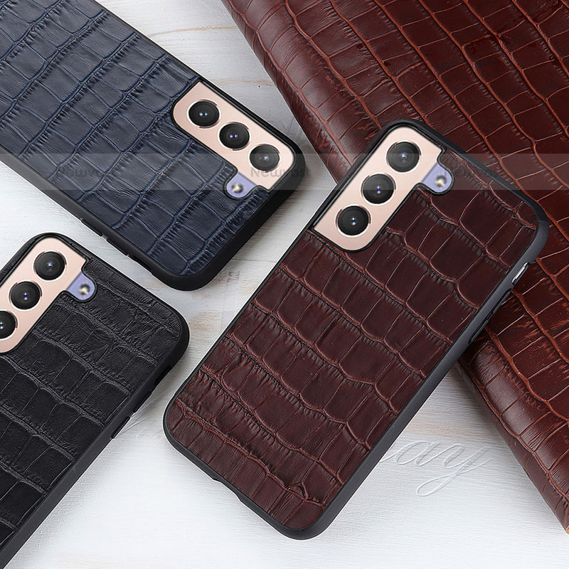 Soft Luxury Leather Snap On Case Cover B04H for Samsung Galaxy S21 FE 5G