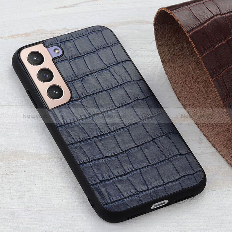 Soft Luxury Leather Snap On Case Cover B04H for Samsung Galaxy S22 Plus 5G