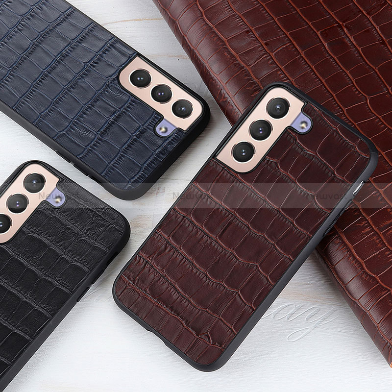 Soft Luxury Leather Snap On Case Cover B04H for Samsung Galaxy S22 Plus 5G