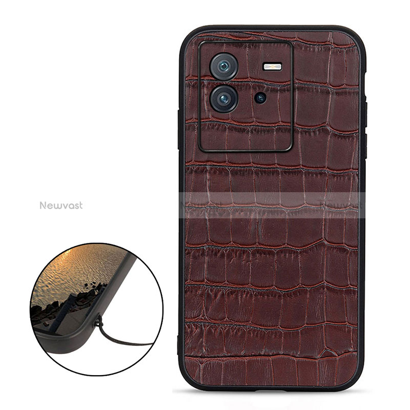 Soft Luxury Leather Snap On Case Cover B04H for Vivo iQOO Neo6 5G