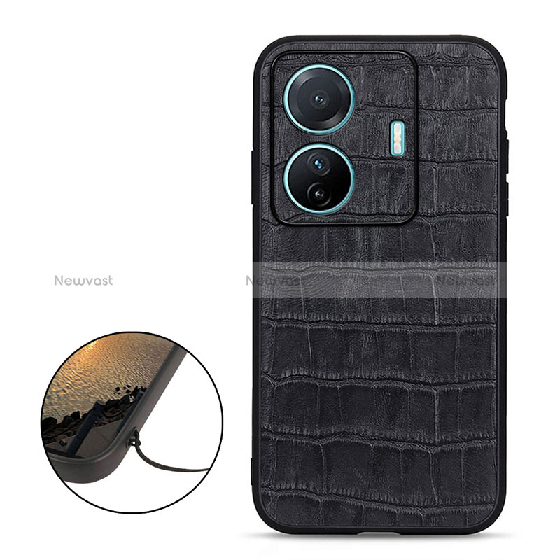 Soft Luxury Leather Snap On Case Cover B04H for Vivo T1 5G