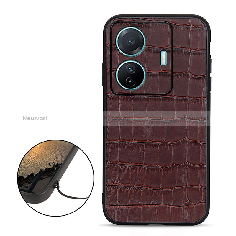 Soft Luxury Leather Snap On Case Cover B04H for Vivo T1 Pro 5G