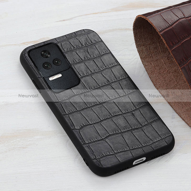 Soft Luxury Leather Snap On Case Cover B04H for Xiaomi Poco F4 5G
