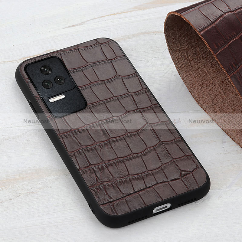 Soft Luxury Leather Snap On Case Cover B04H for Xiaomi Poco F4 5G