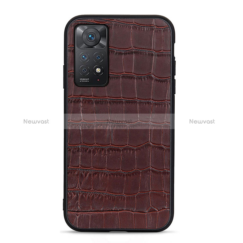 Soft Luxury Leather Snap On Case Cover B04H for Xiaomi Redmi Note 11 Pro 4G