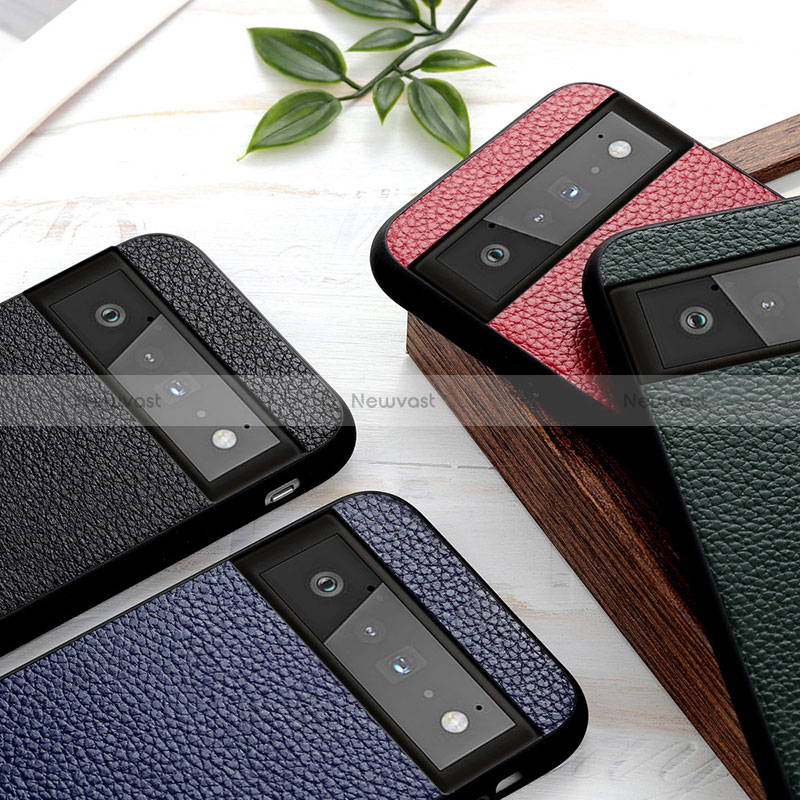 Soft Luxury Leather Snap On Case Cover B05H for Google Pixel 6 5G