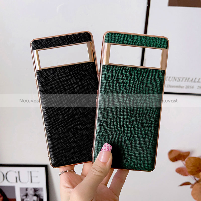 Soft Luxury Leather Snap On Case Cover B05H for Google Pixel 6 Pro 5G