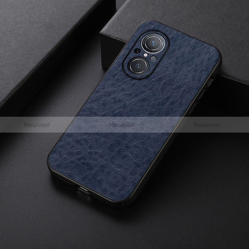 Soft Luxury Leather Snap On Case Cover B05H for Huawei Honor 50 SE 5G Blue