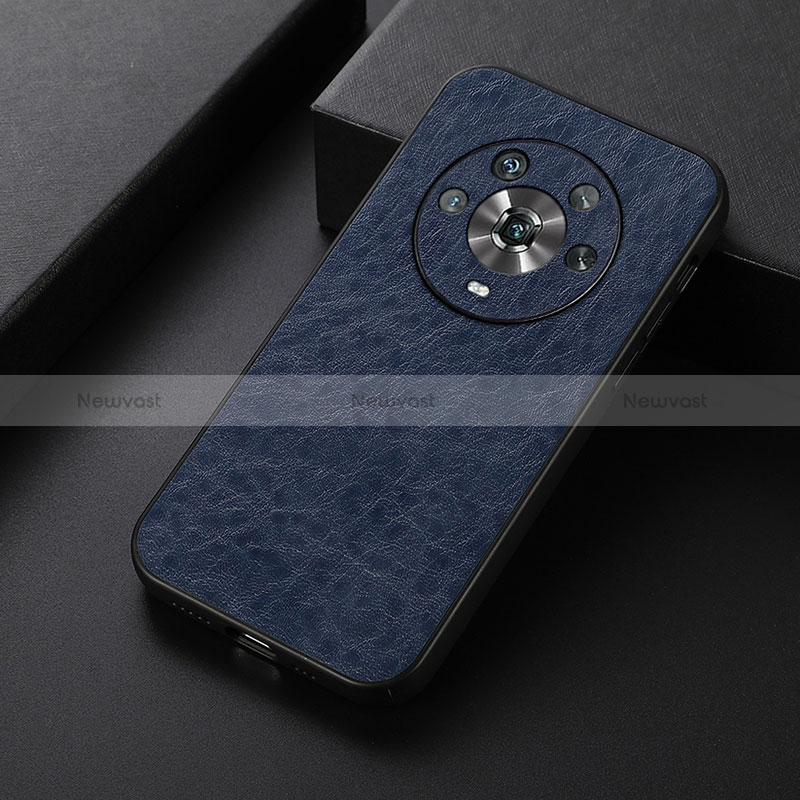 Soft Luxury Leather Snap On Case Cover B05H for Huawei Honor Magic4 5G Blue