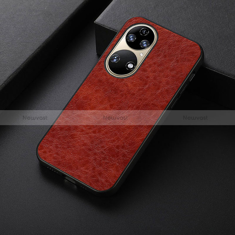 Soft Luxury Leather Snap On Case Cover B05H for Huawei P50