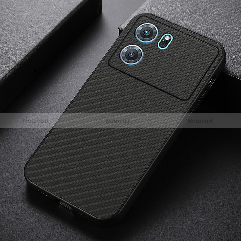 Soft Luxury Leather Snap On Case Cover B05H for Oppo K10 5G Black