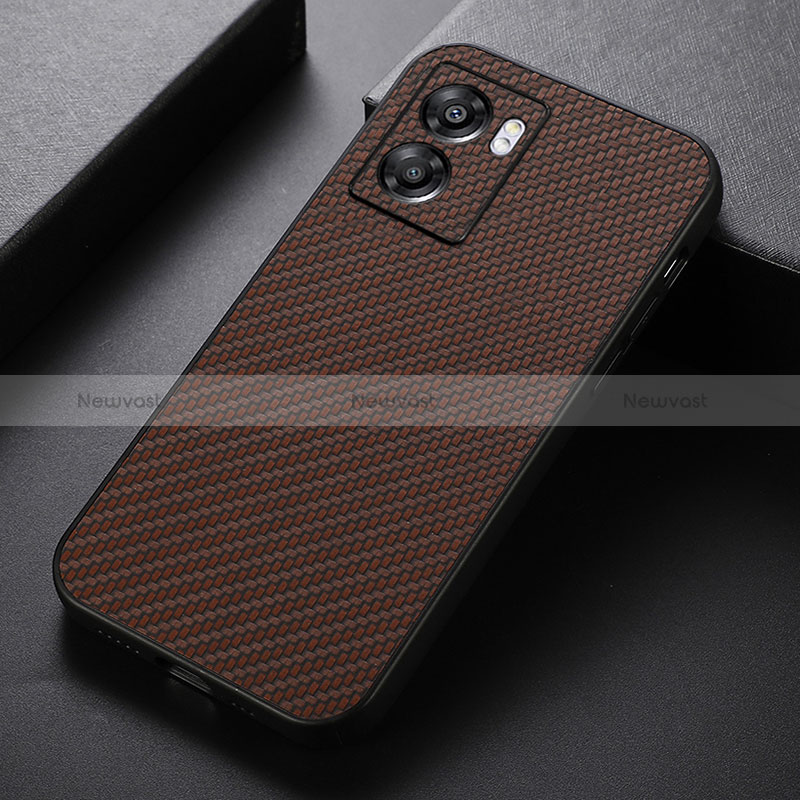 Soft Luxury Leather Snap On Case Cover B05H for Oppo K10 5G India Brown