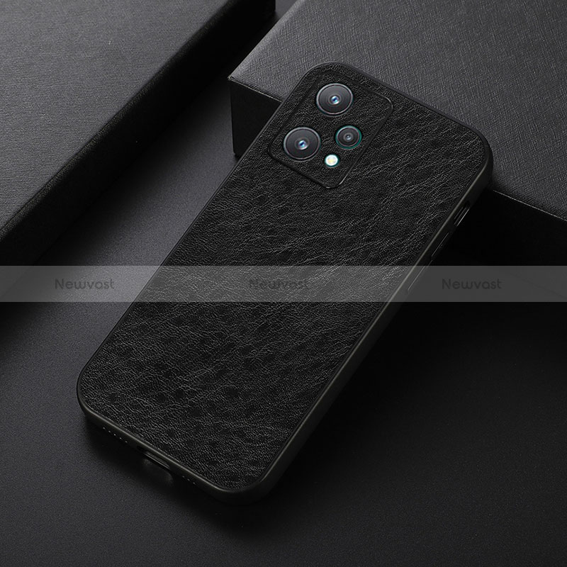 Soft Luxury Leather Snap On Case Cover B05H for Realme 9 Pro 5G Black