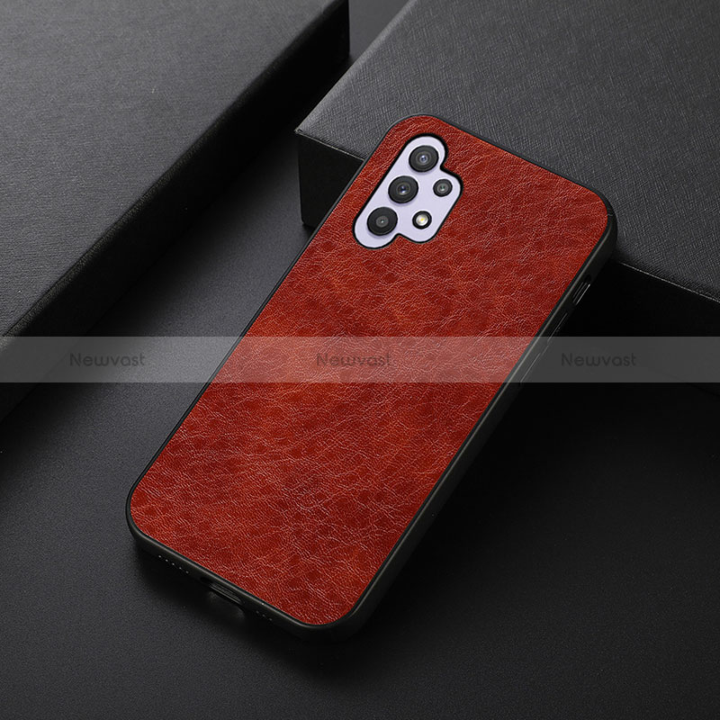 Soft Luxury Leather Snap On Case Cover B05H for Samsung Galaxy A32 4G