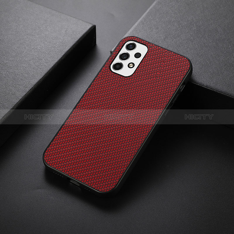 Soft Luxury Leather Snap On Case Cover B05H for Samsung Galaxy A53 5G Red