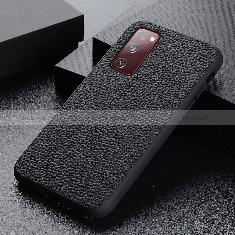 Soft Luxury Leather Snap On Case Cover B05H for Samsung Galaxy S20 FE (2022) 5G Black