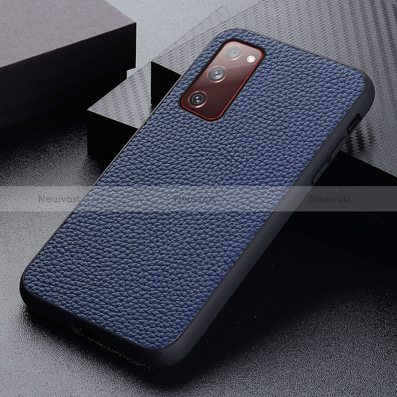 Soft Luxury Leather Snap On Case Cover B05H for Samsung Galaxy S20 Lite 5G Blue