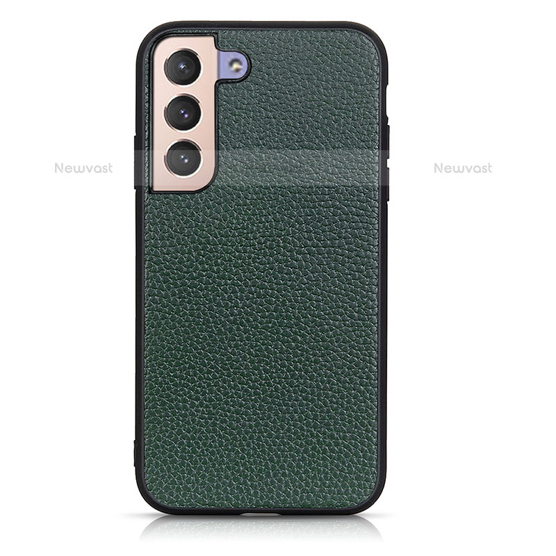 Soft Luxury Leather Snap On Case Cover B05H for Samsung Galaxy S21 Plus 5G Green