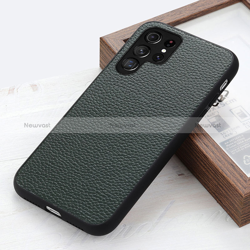 Soft Luxury Leather Snap On Case Cover B05H for Samsung Galaxy S24 Ultra 5G