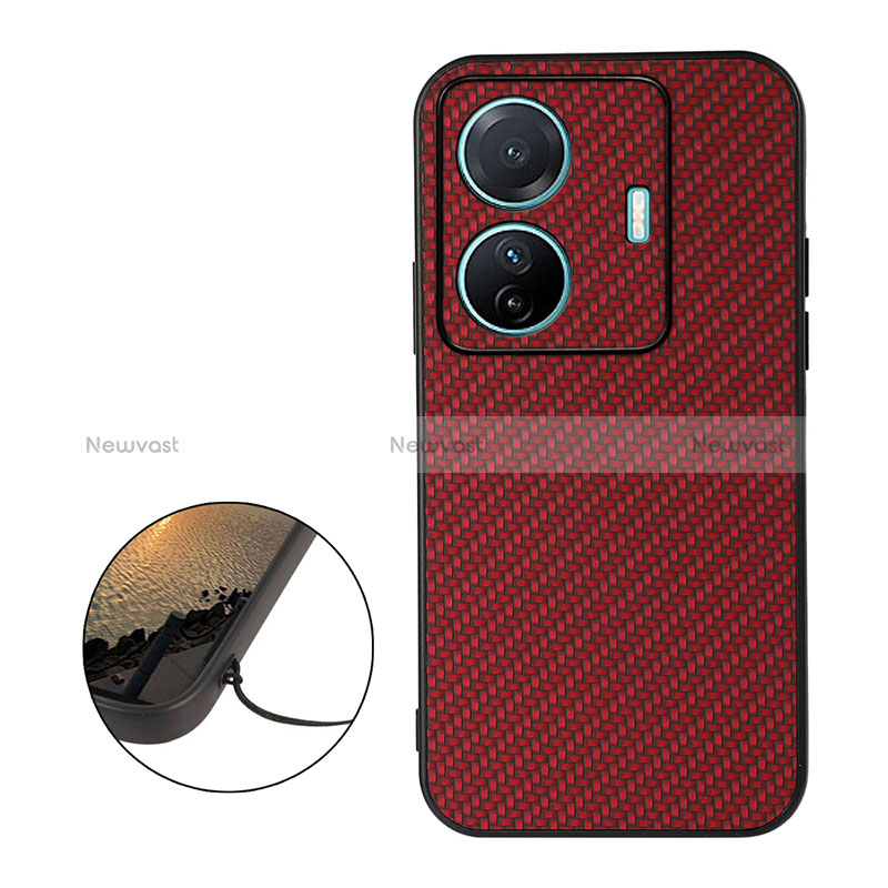 Soft Luxury Leather Snap On Case Cover B05H for Vivo iQOO Z6 Pro 5G