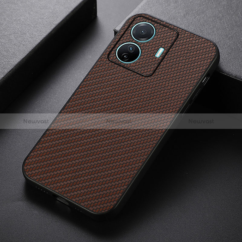 Soft Luxury Leather Snap On Case Cover B05H for Vivo T1 5G